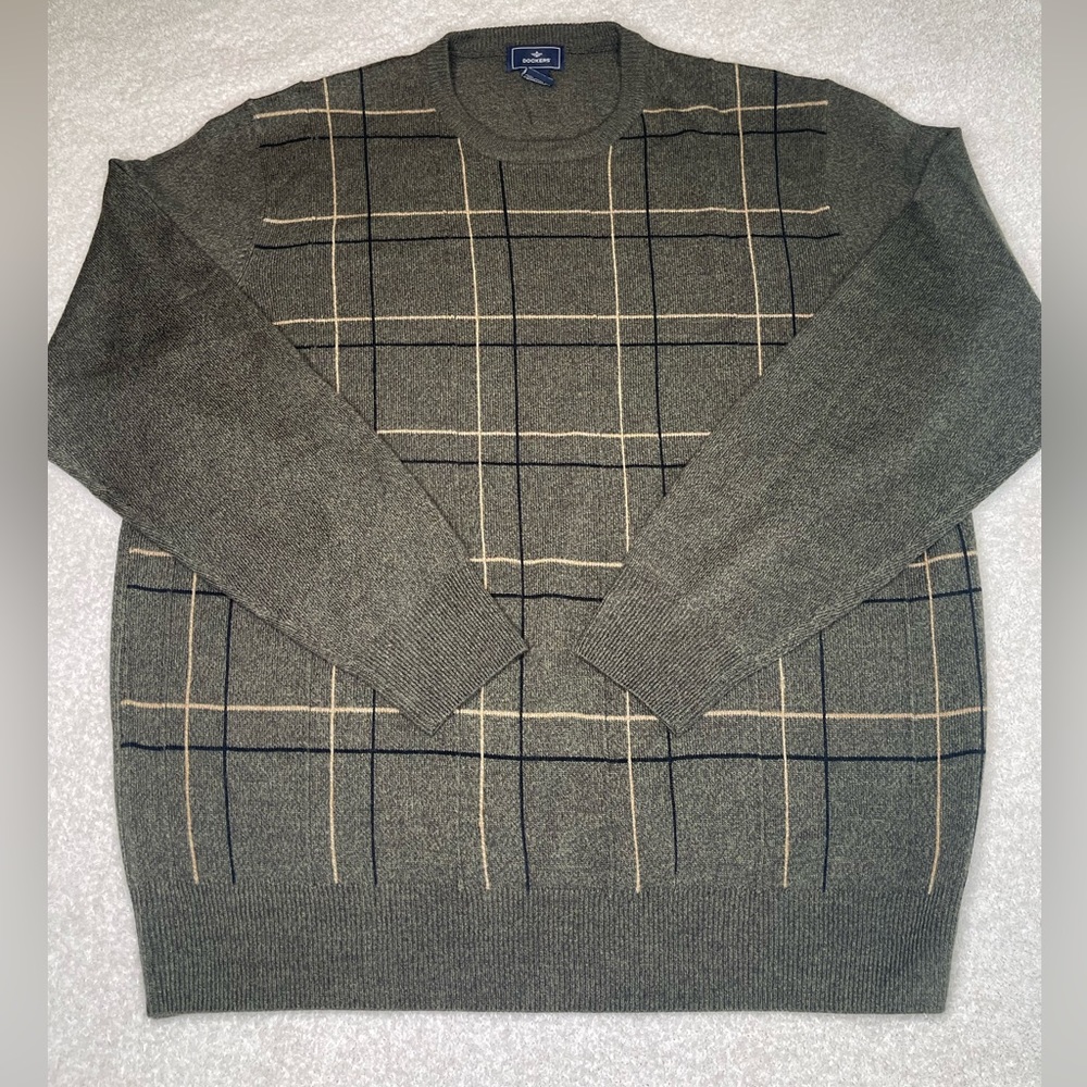 Dockers Grandpa‎ Sweater Striped Knit Crewneck 90s Coastal Sz XL Vintage